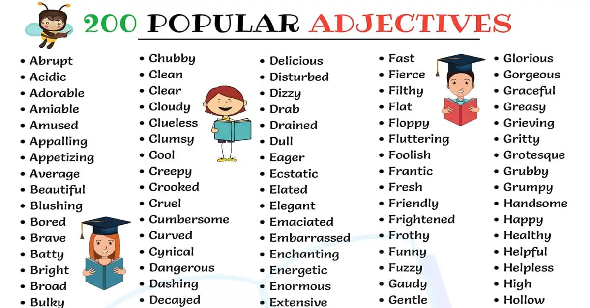 The most popular adjectives. Задание по английскому adjectives to describe. Most popular adjectives in English. Adjectives starting with l. Adjective y